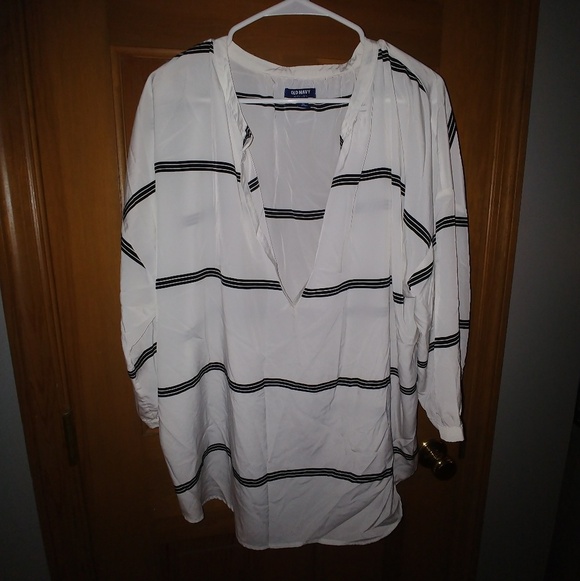 Sheer Striped Blouse - Picture 1 of 3